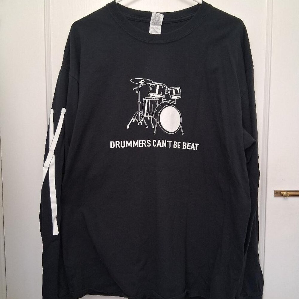 Men's Drummers Can't Be Beat Long Sleeve T-Shirt